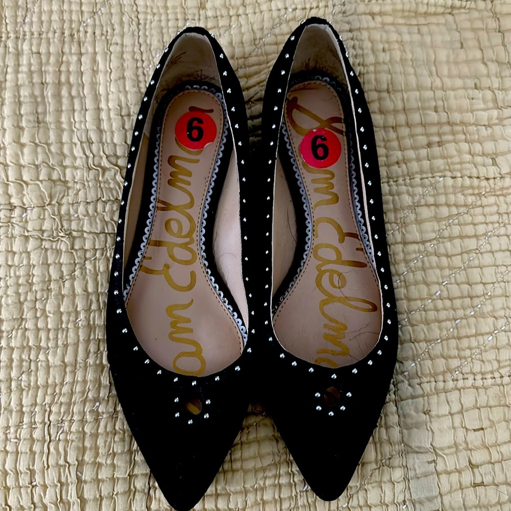 Sam Edelman size 6 black suede flats